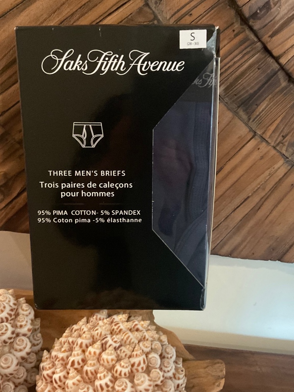 Saks Fifth Avenue Men’s Collection 3 -Pack Briefs, Color Navy Blue, Size S